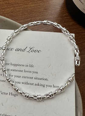 纯银小众设计感个性手环女冷淡风