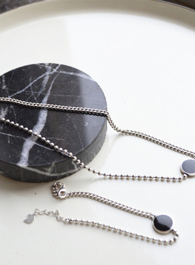 S925纯银小众设计感项链女锁骨链