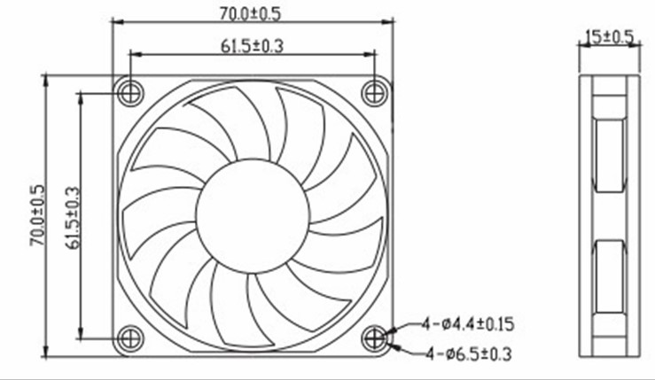 EVERFLOW R127015SU 7cm 7015 12v 0.40A 4线AMD电脑主板CPU风扇-图3