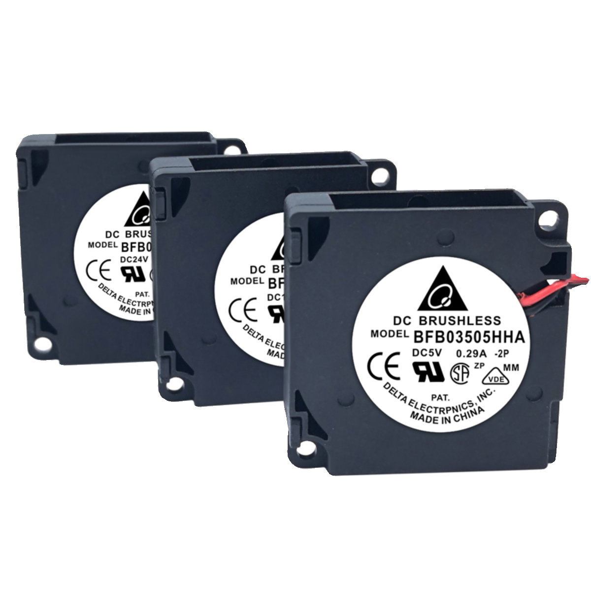 Delta/台达 BFB03512HHA 5V 12V 24V 3510 3.5CM双滚珠涡轮鼓风机,淘宝优惠券,粉丝福利购,淘宝优惠卷