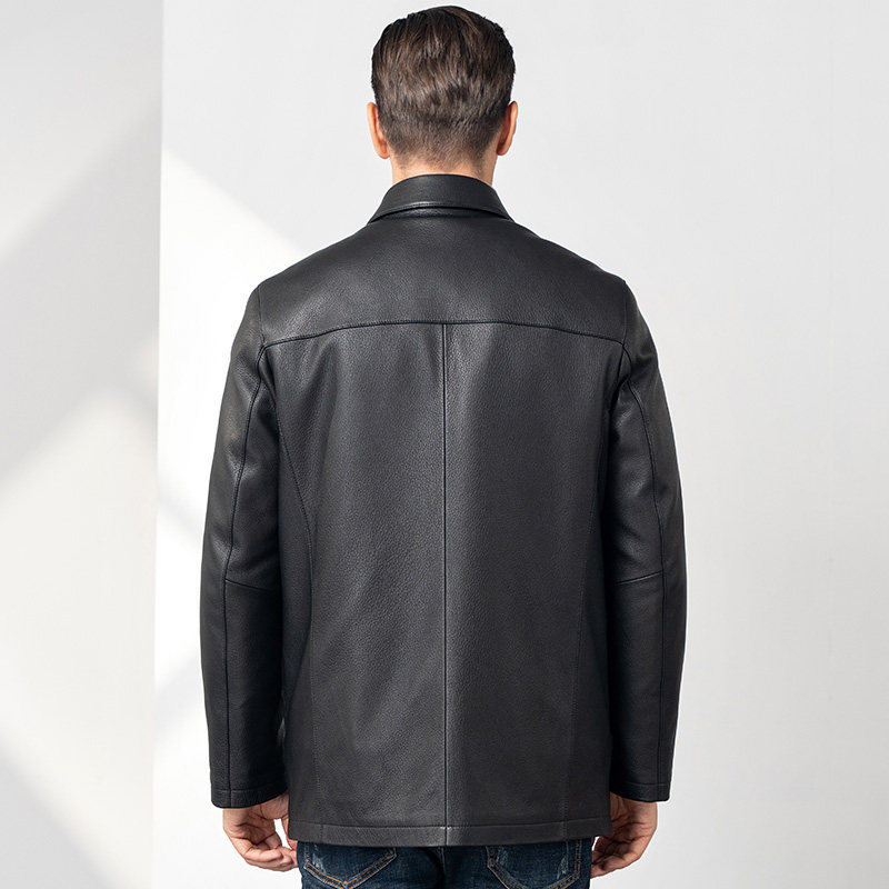 雪豹真皮皮衣男头层鹿皮商务休闲老钱体制内翻领水貂内胆夹克外套,淘宝优惠券,粉丝福利购,淘宝优惠卷