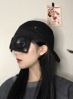 棒球帽同用眼镜韩版弯沿秋冬
