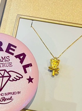 s925五月天物料卜卜玫瑰吊坠项链