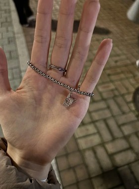 s925银崔然竣solo同款手链送女友