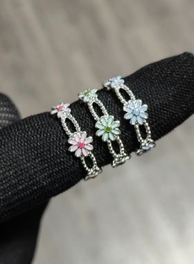 s925银人鱼的旋律友谊戒指二次元