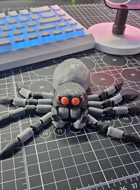 3D打印玩具关节可动蜘蛛万圣节模型手办道具礼物建模益智机作品