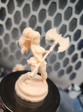 哥布丽塔战斧版3D白模手办摆件