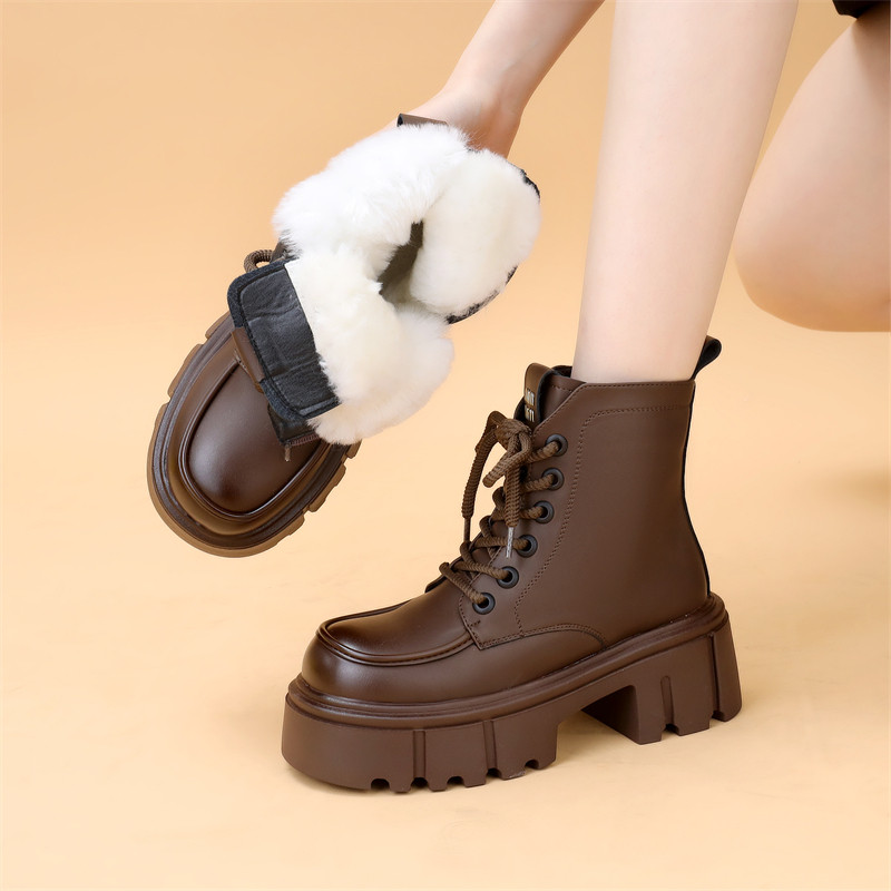 白色雪地靴女冬加绒加厚2025新款厚底东北零下40度大棉羊毛马丁靴,淘宝优惠券,粉丝福利购,淘宝优惠卷