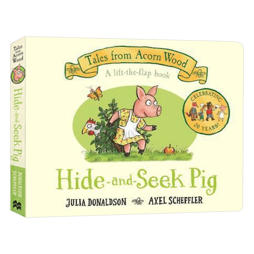 英文原版 Hide and Seek Pig 捉迷藏的猪 橡树林故事集 20周年纪念版 儿童英语启蒙纸板翻翻书 Julia Donaldson 英文版进口书籍 - 图0