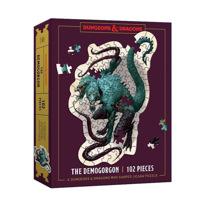 英文原版 Dungeons and Dragons Mini Shaped Jigsaw Puzzle 龙与地下城迷你拼图 狄摩高根版 英文版 进口英语原版书籍