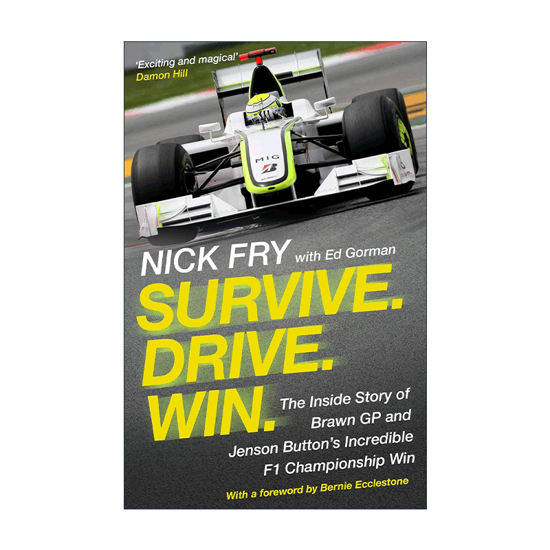 英文原版 Survive Drive Win.布朗车队简森·巴顿不可思议的F1冠军之旅 英文版 进口英语原版书籍