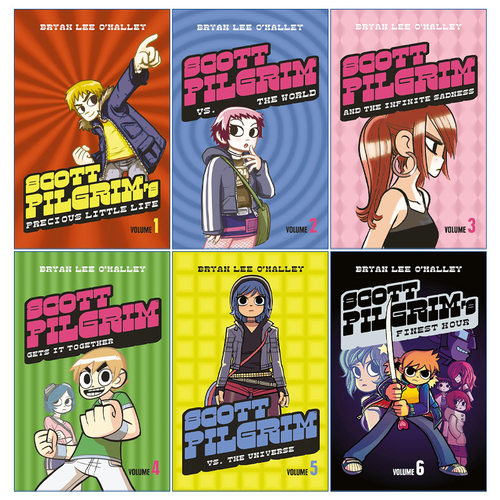 英文原版 Scott Pilgrim 歪小子斯科特漫画 1-6册 Bryan Lee O’Malley 英文版 进口英语原版书籍 - 图0