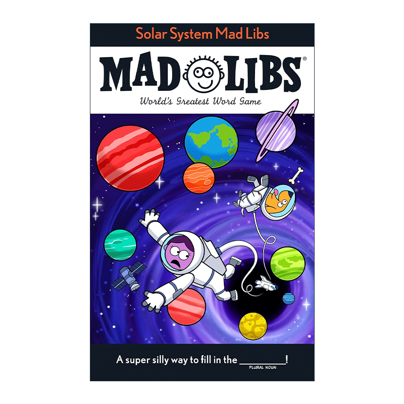 英文原版 Solar System Mad Libs 太阳系 疯狂填词游戏 英文版 进口英语原版书籍 - 图0