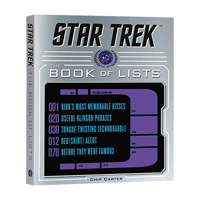 Star Trek: The Book of Lists星际迷航列表之书精装历史人物设定画集进口原版英文书籍-图0