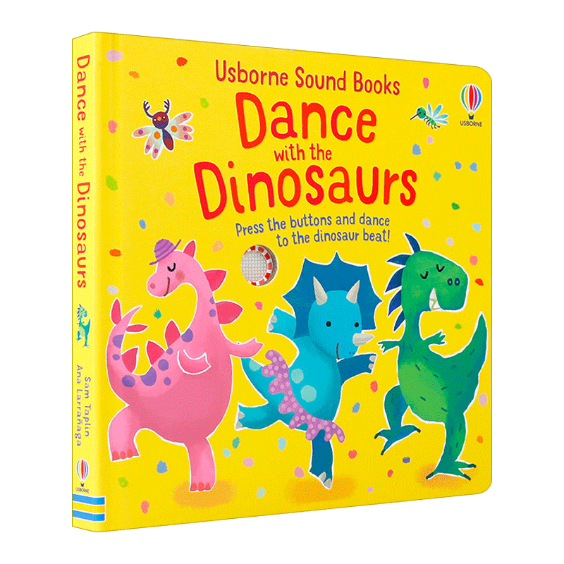 英文原版 Usborne Dance with the Dinosaurs 与恐龙一起跳舞 音乐发声书 亲子游戏 认识恐龙 英文版 进口英语原版书籍