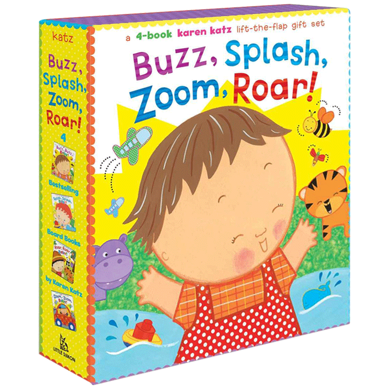 Buzz, Splash, Zoom, Roar! 动物之声  Karen Katz 卡伦卡茨进口原版英文书籍