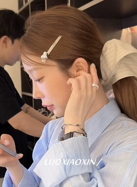 欧尼同款条纹大肠发圈女款高级感