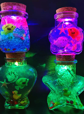 发光许愿瓶空瓶diy手工玻璃瓶子