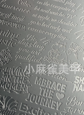 【小麻雀美甲】印花板富江转印钢板可爱小女孩模板英文字母工具