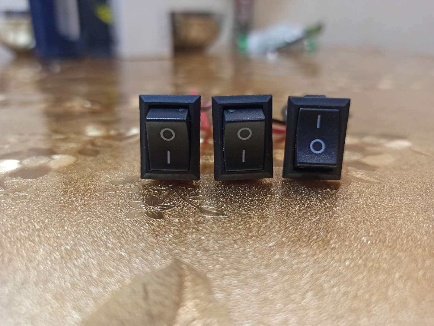 电子秤开关配件通用带线免焊三档开关带线船型TCS电子称电源开关