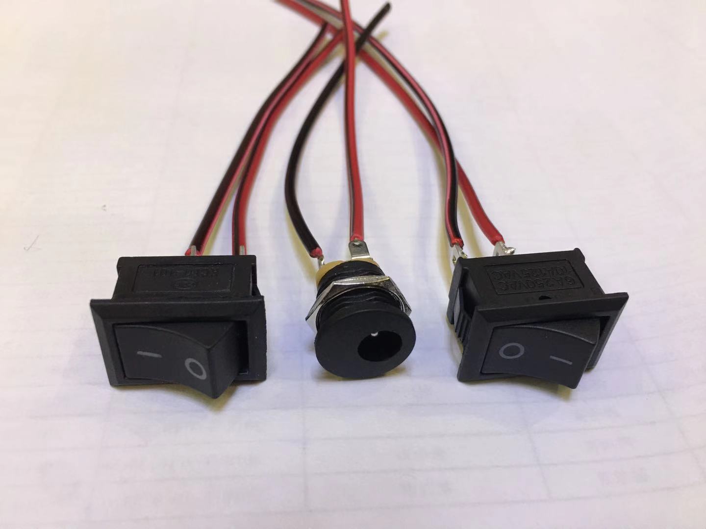 电子秤开关配件通用带线免焊三档开关带线船型TCS电子称电源开关