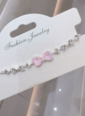 卡娜米娜新款优雅精美蝴蝶结轻奢抽拉式高级感手链日常通勤手饰
