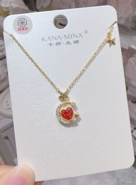 卡娜米娜新中式气质蝴蝶吊坠项链女简约锁骨链小众设计项饰