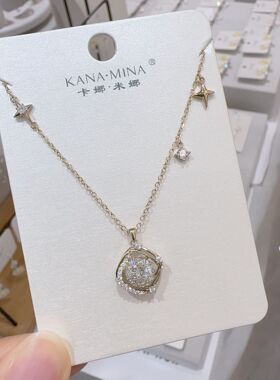 卡娜米娜新款几何个性简约项链时尚高级感设计感精美吊坠锁骨链