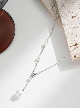 满天星珍珠项链流苏高级感毛衣链百搭气质轻奢锁骨链女零尚