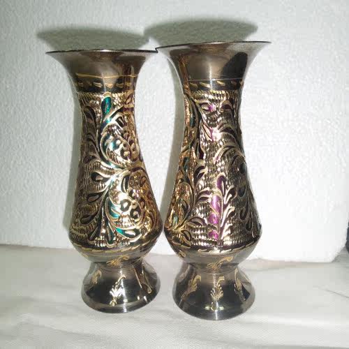 17厘米铜花瓶巴基斯坦铜器巴基斯坦铜花瓶铜瓶 阿拉丁巴基斯坦手工艺品店 淘优券