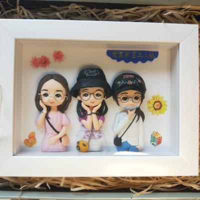 Глина, трехмерная сверхлегкая фоторамка, DIY, со снежинками, поделки ручной работы