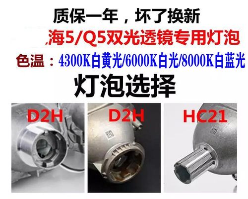 汽车氙气灯泡hid海5双光透镜专用D2H HC21 9012远近一体疝气灯泡 - 图0
