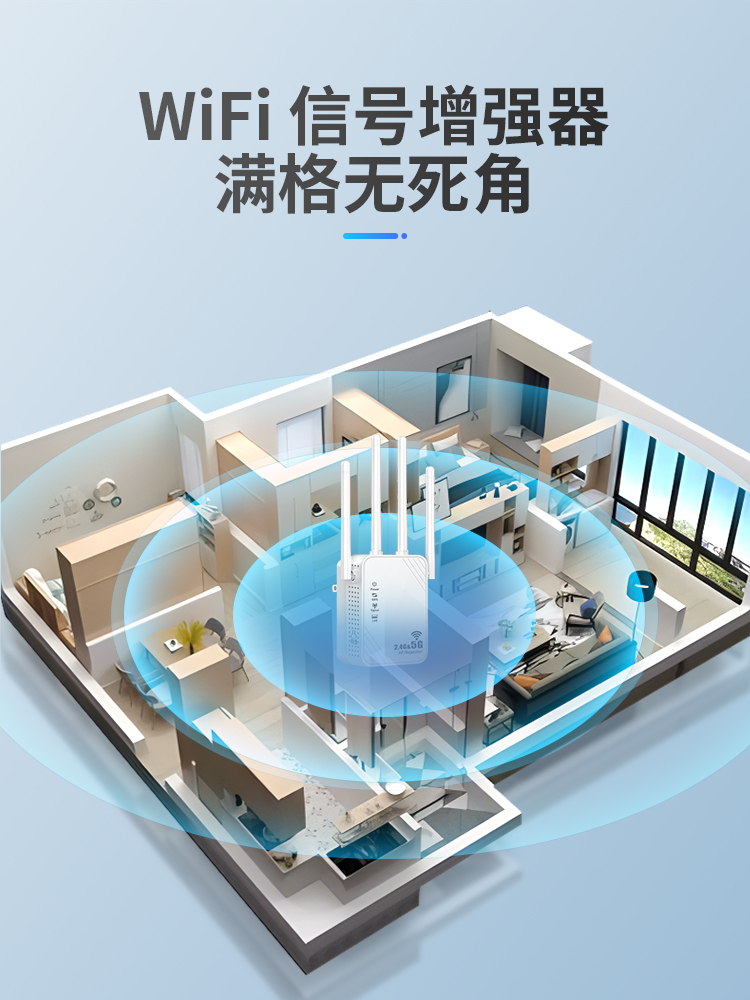 WiFi信号放大器增强扩大器无线增强wife信号中继器网络无线扩展器加强穿墙王网络无线网桥接【可发顺丰】-图1