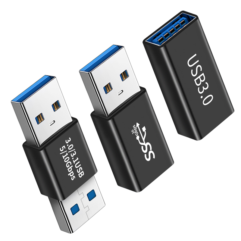 母头USB3.0双头接口公母转换器公头延长数据线公转母笔记本电脑手机充电线转接头车载母口usd母对母两头UBS双-图0