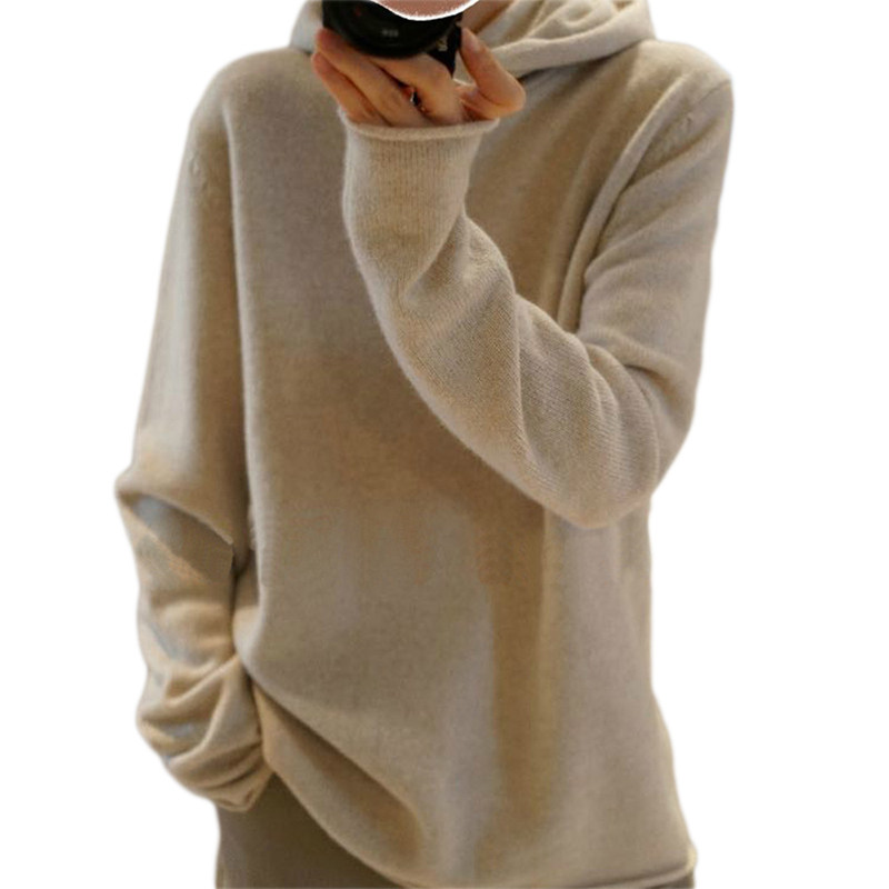 多了点随性~小领口卷边羊绒帽衫纯羊绒毛衣宽松小堆领连帽羊绒衫,淘宝优惠券,粉丝福利购,淘宝优惠卷