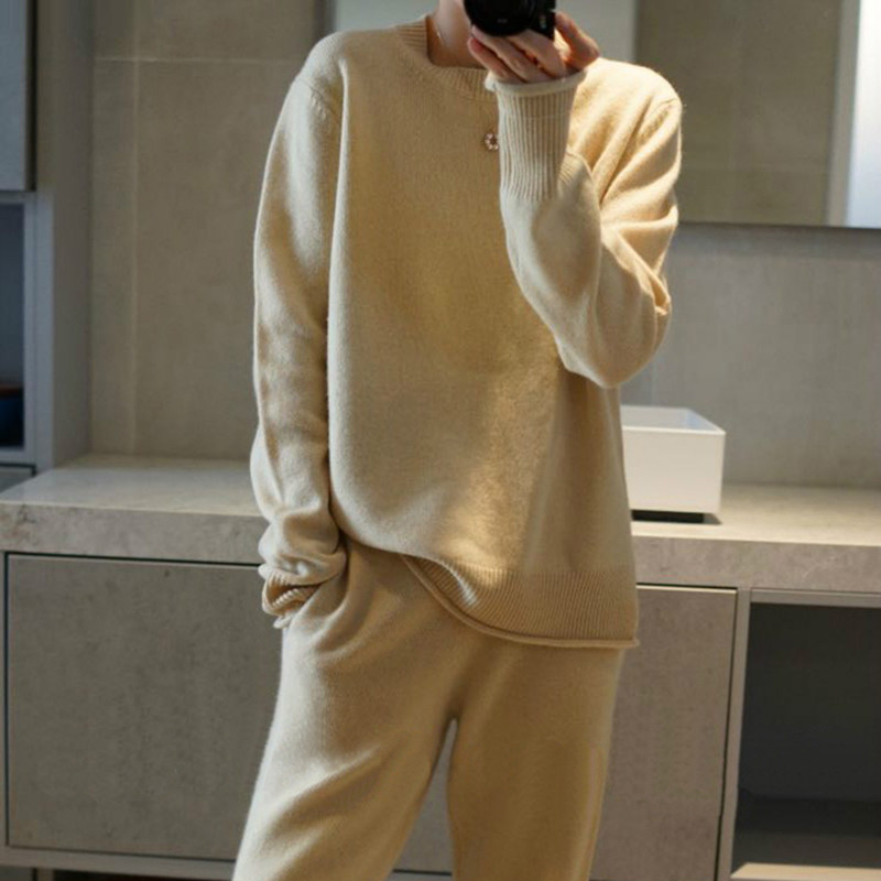 独立自主态度 气质基础单品圆领卷边羊绒衫女纯羊绒毛衣秋冬加厚,淘宝优惠券,粉丝福利购,淘宝优惠卷