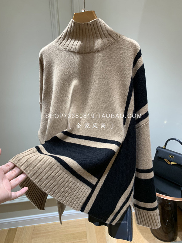 太好看了！显瘦的大廓形~~！！羊绒衫女落肩长袖直筒袖羊绒毛衣厚,淘宝优惠券,粉丝福利购,淘宝优惠卷