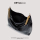 New oil wax leather armpit bag