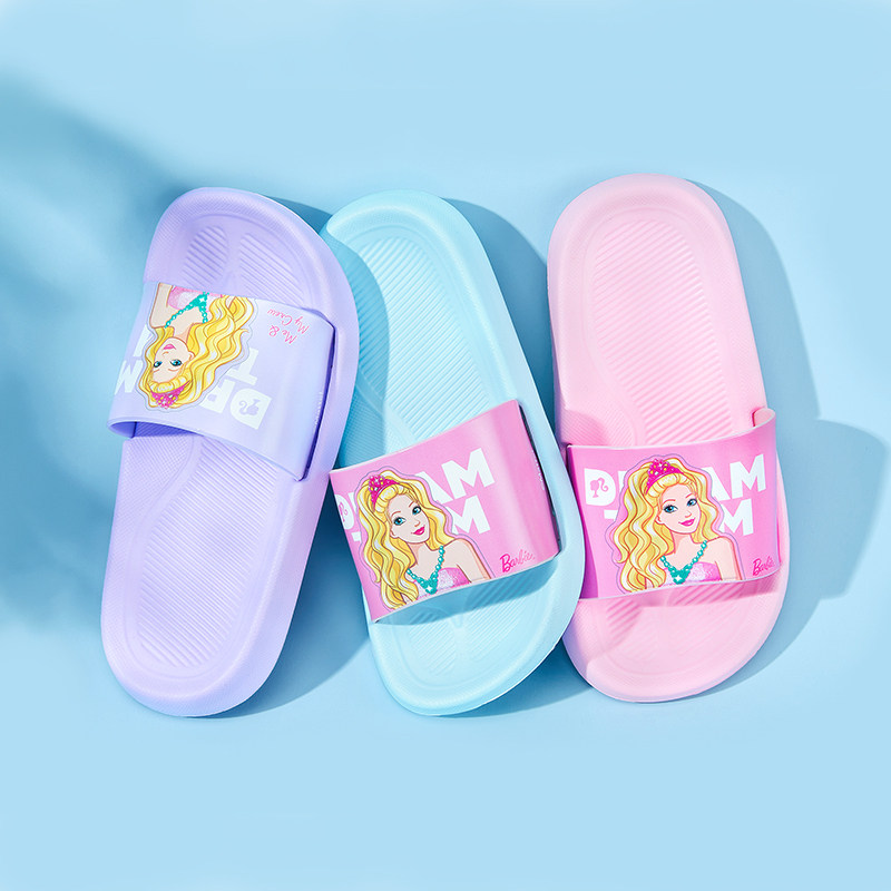 芭比夏季女童拖鞋凉拖鞋软底儿童家居鞋室内防滑亲子鞋休闲拖鞋
