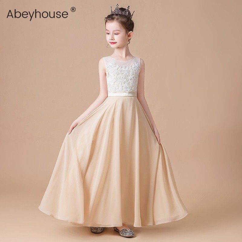 儿童演出服女童长款晚礼服钢琴演出服中大童礼服合唱指挥服公主裙,淘宝优惠券,粉丝福利购,淘宝优惠卷