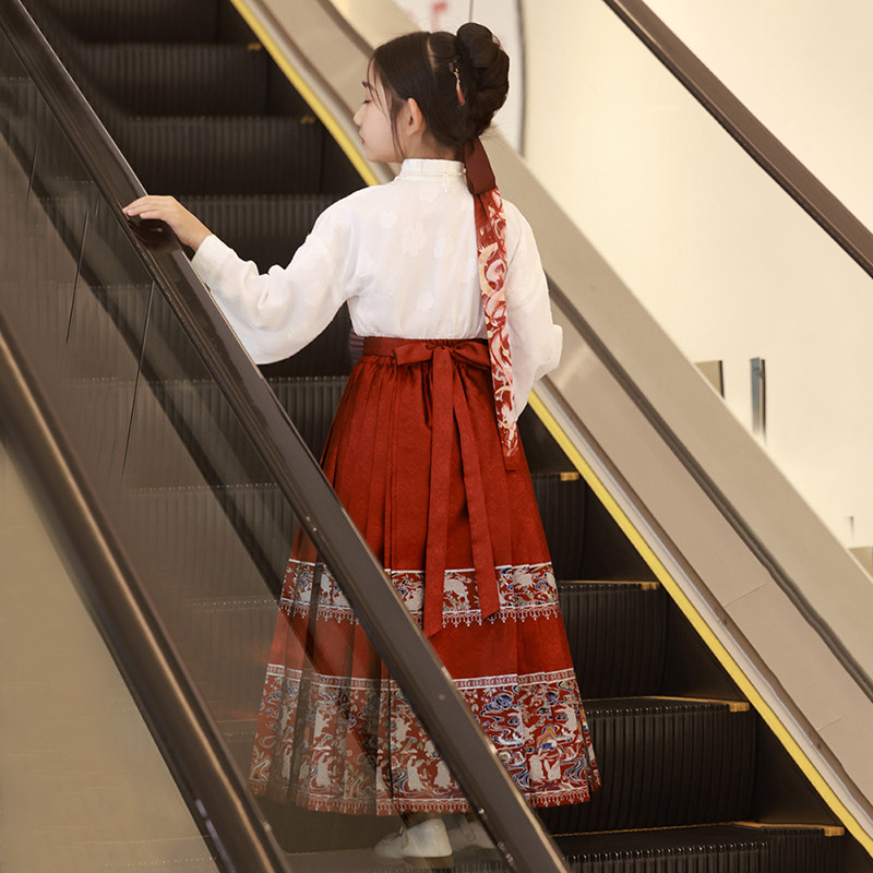女童马面裙春秋新中式古风唐装小女孩国朝新年汉服套装儿童旗袍裙,淘宝优惠券,粉丝福利购,淘宝优惠卷