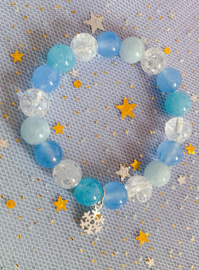 艾莎公主儿童手链天然生日节日