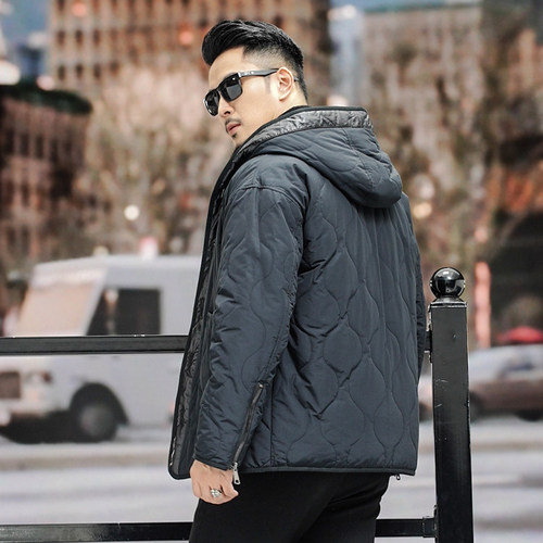 进口黑貂貂袖整貂内胆连帽皮草外套冬季新款男士短款派克服 - 图3