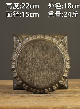 雕刻石墩花瓶手工打磨复古浮雕