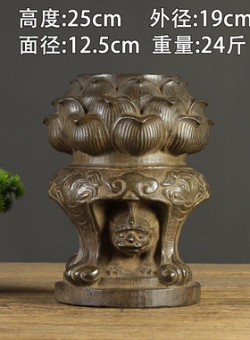 中式复古做旧门墩浮雕