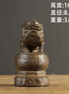 复古双层石狮子收藏把玩摆件