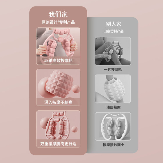 Leg thinning artifact leg massager ring leg clamp roller