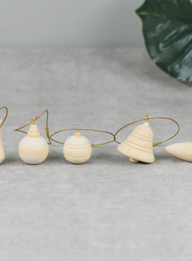 创意铃铛挂件圣诞树彩绘帅卫荷木