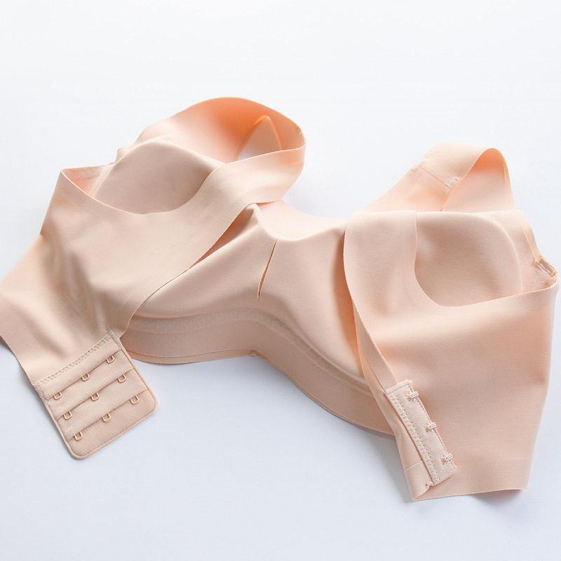 新款泰国乳胶内衣女无痕无钢圈背扣薄聚拢一片式运动背心睡眠文胸,淘宝优惠券,粉丝福利购,淘宝优惠卷