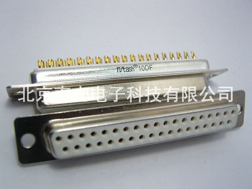 精工南士 DB37母头 DB37孔 DB37接头 镀金 D-sub传统 焊线式 白胶 - 图1